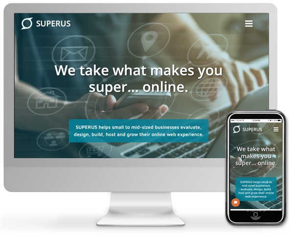 computer showing superus homepage